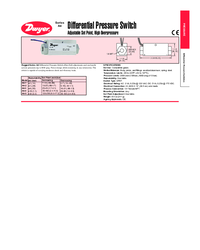 Thumbnail of document Data Sheet - A4 Differential Pressure Switch